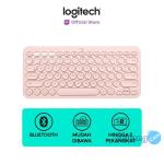 Logitech K380 Keyboard Wireless Bluetooth Multi-Device - Merah Muda