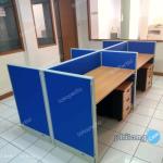 Meja Kerja Staf Partisi Kantor Kubikal 4 Staf Tinggi 100 cm-1 Warna