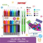 Color Gel Pen Pena Jel Warna Joyko GPC-278 8 Warna 0.5 mm