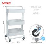 Rak 3 Susun Roda Troli Penyimpanan Rolling Storage Joyko CART-53 - White