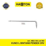 Hasston Kunci L Bintang Pendek CRV Tanpa Lubang (T04 - T50) (1862) - T04 - 42x16mm
