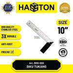 Hasston Siku Tukang 10'' Stainless Steel / Penggaris Siku (3910-000) - 10 inch