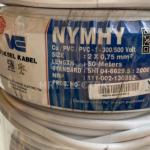 kabel nymhy 2x0.75mm Voksel 50mtr
