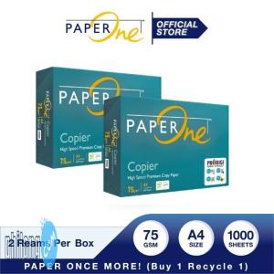 PaperOne Kertas A4 75gr Copier 2 Rim (1000 lembar) Kertas HVS
