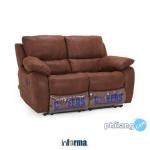 Informa - Cheers Maclaine Sofa Recliner Fabric 2 Dudukan - Cokelat