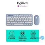 Logitech Pebble 2 Combo, Keyboard dan Mouse Wireless Bluetooth - Tonal Blue