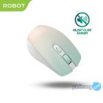 Mouse Wireless ROBOT M370 2.4GHz Silent Klik Optical 3200DPI Original - M370 GREEN