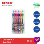 KENKO GEL PEN / Pulpen Jel / Pena Jel Cetek K-1 CS6 Retractable Set