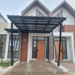 kanopi bajaringan atap spandek polos + cat rangka