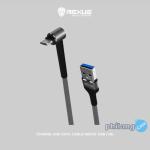Kabel Data Micro Rexus CB161M 1M Fast Charging 2.4A - Abu-abu