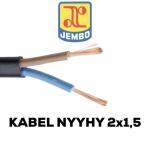 KABEL SERABUT HITAM NYYHY 2x1.5 SETARA ETERNA SUPREME