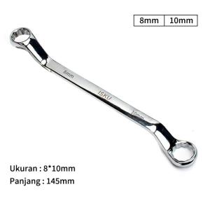 ISKU Kunci ring pas cermin torx ganda terbuat dari baja chromium vanadium 