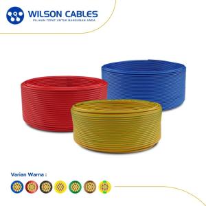 Wilson Cables - NYAF 1 mm² 50 Meter - Kabel Tembaga Serabut - Kuning