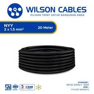 Wilson Cables - NYY 2x1.5 mm² 20 Meter - Kabel Tembaga Kawat