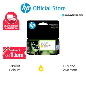 Tinta HP 955XL High Yield Yellow Original Ink Cartridge Warna Official