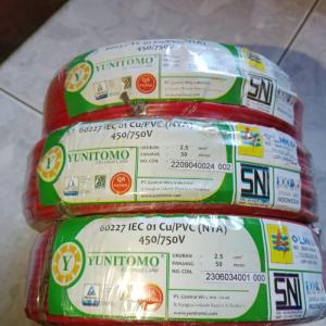 KABEL YUNITOMO NYA 2.5MM PANJANG 50 METER SNI-LMK
