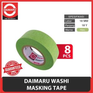 [Dapat 8pcs] Daimaru Washi Masking Tape 18mm x 18 Yard