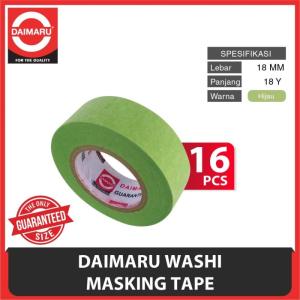 [Dapat 16pcs] Daimaru Washi Masking Tape 18mm x 18 Yard