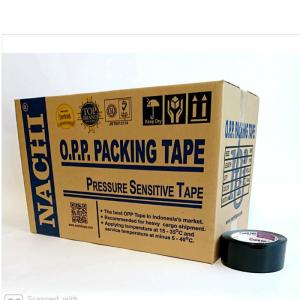 (Dus) Nachi Tape Lakban Hitam Opp Blok Nachi Hitam 48 mm x 100 Yard