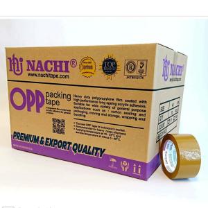 (Dus) Nachi Opp Packing Tape Lakban Coklat 48 mm x 90 yard