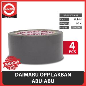 PROMO Daimaru OPP Lakban Abu-abu 48 mm x 90 Yard (4 ROLL)