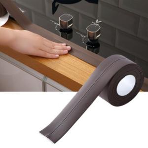Tape Seal Perekat Anti Jamur Air Minyak PVC Wastafel Dapur Kamar Mandi - Cokelat