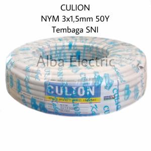 Kabel Listrik NYM 3x1,5 Culion 50Y 3x1.5 Kawat Tembaga SNI 50 Yard