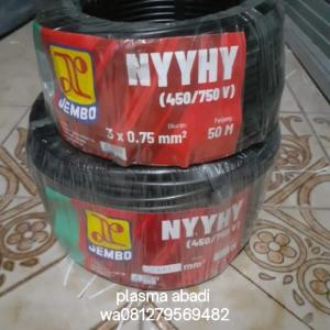 KABEL JEMBO NYYHY 3X0.75MM KABEL SERABUT 3X0.75MM JEMBO @50M