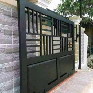 pagar rumah minimalis plus plat besi kuat tebal aman