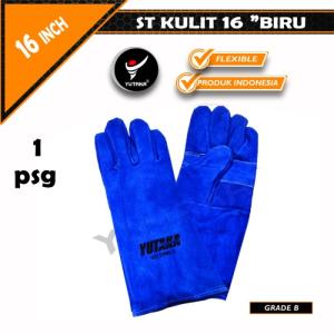 YUTAKA WELDING GLOVE 16 Inch - Biru