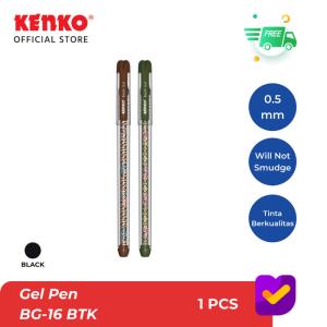 KENKO GEL PEN / Pulpen Jel / Pena Jel BG-16 (Batik) Black Random Color