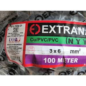 Kabel NYY Extrana 3x6mm / Kabel Tunggal Hitam Extrana 3x6mm PerMeter
