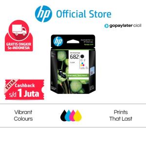 Tinta Printer HP Original 682 Combo 2 Pack Hitam Warna Cartridge