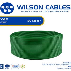 NYAF 4 mm2 50 Meter - Kabel Tembaga Serabut Wilson Cables - Cokelat