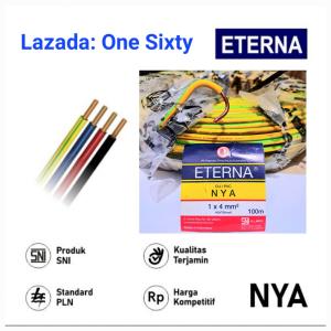 Kabel Eterna NYA 1x4 Kawat Batangan Tembaga 4mm 1x4 mm 4 mm